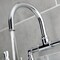 Kingston Brass Industrial Style Whl Handle Bridge Bathroom Faucet W/Pop-Up Drain, Chrm KS2171RX - alternate 3